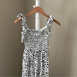 R. Vivimos from Amazon black and white tie shoulder maxi dress